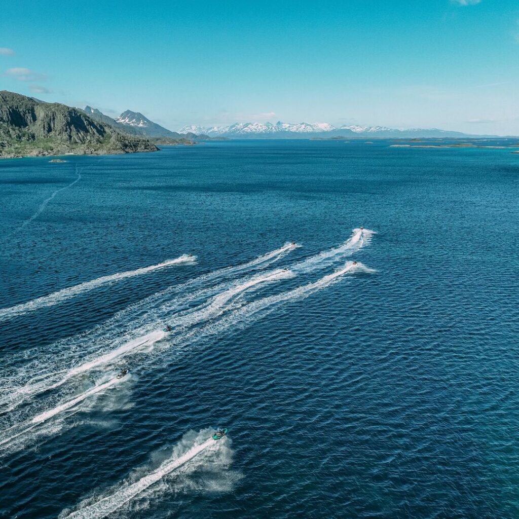 Jet skiing in Norway