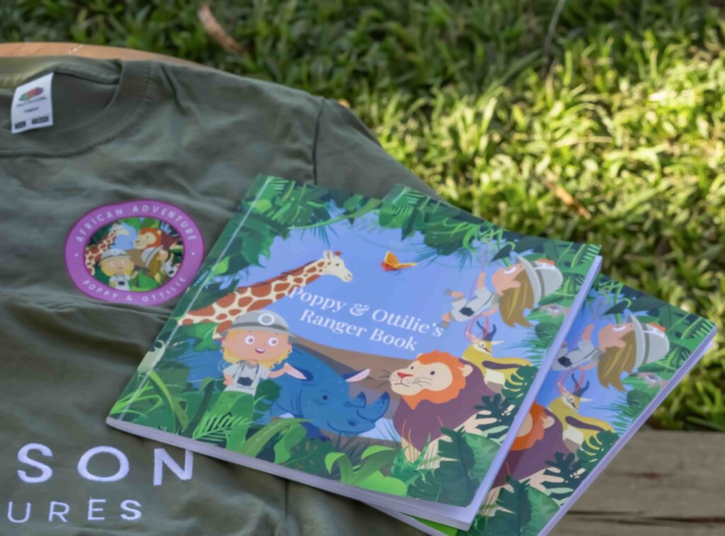 Custom kids books and badge