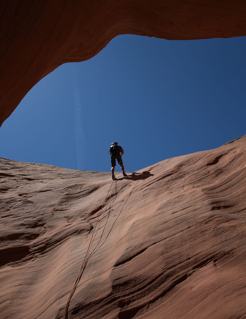 Rappelling in Utah