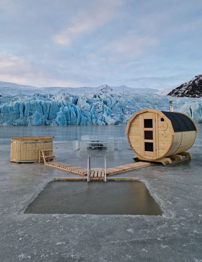 Cold plunge with hot tub and sauna