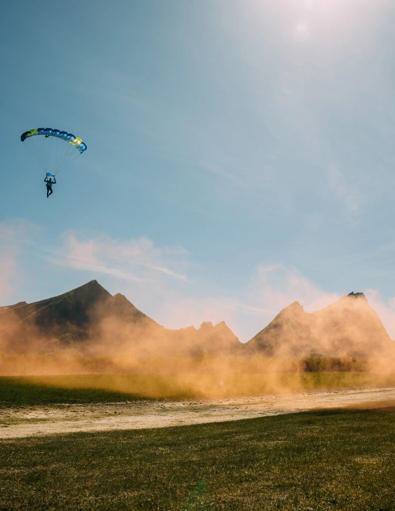 Parachute entry